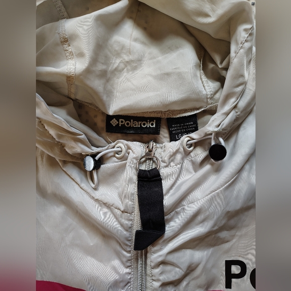 Polaroid AOP Colorblock Windbreaker - Unisex Large - Cyberpunk Cropped - Picture 2 of 5